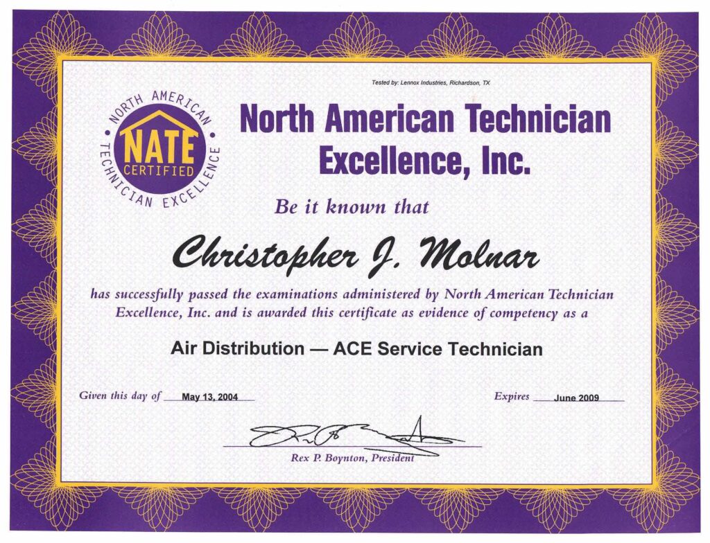 Air Distribution - ACE Service Technician