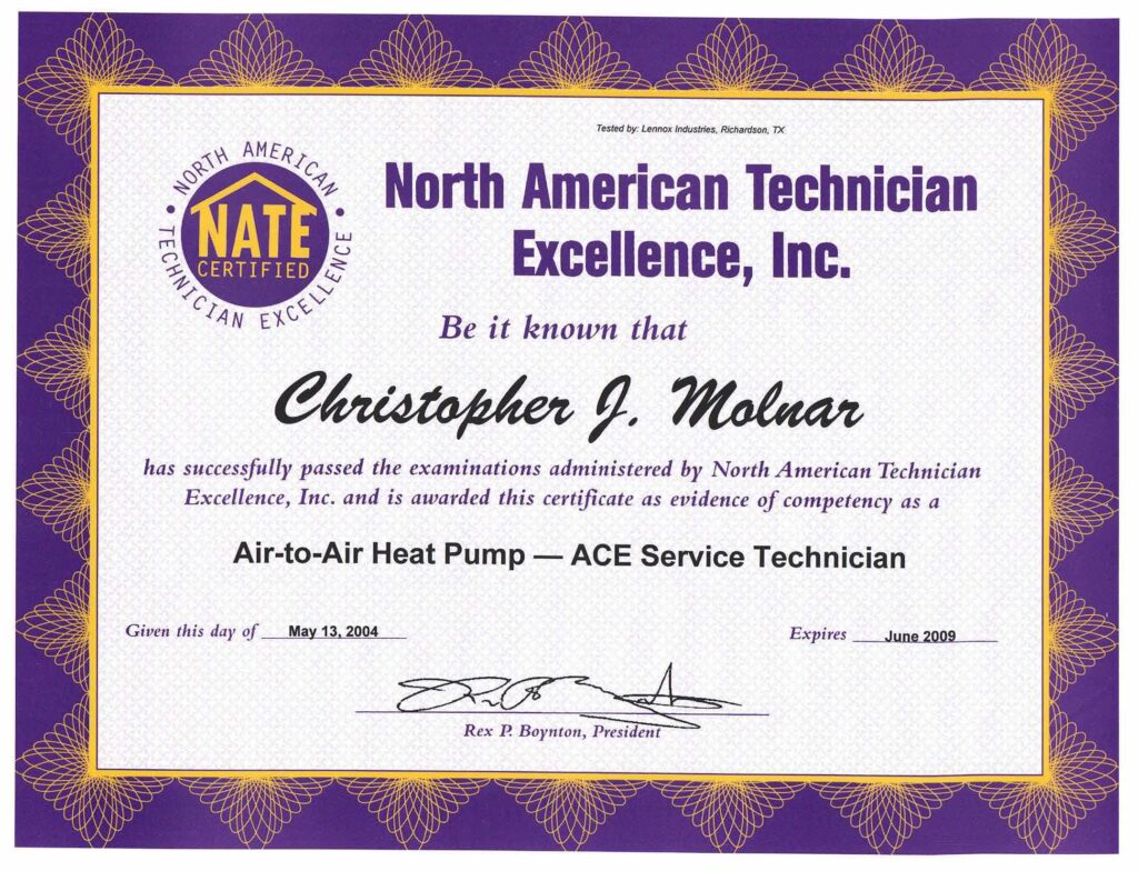 Air-to-Air Heat Pump - ACE Service Technician