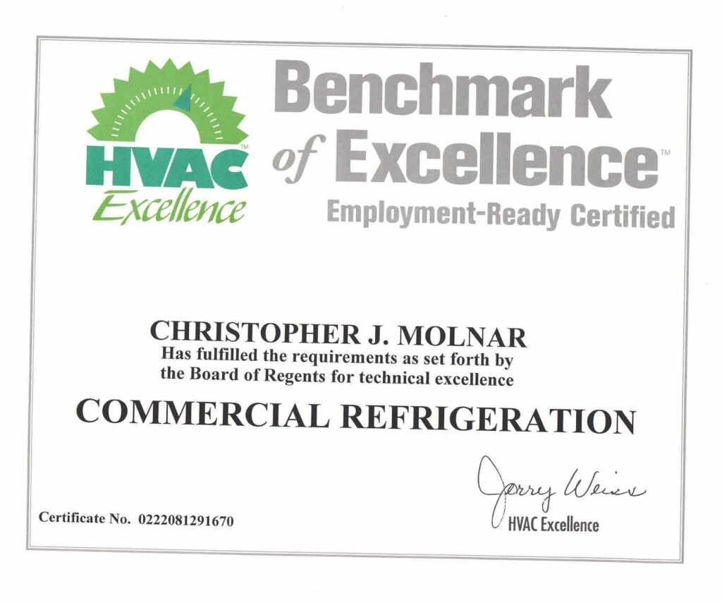 COMMERCIAL REFRIGERATION Employment Ready