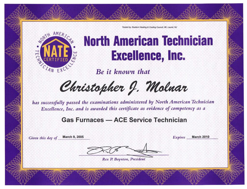Gas Furnaces - ACE Service Technician