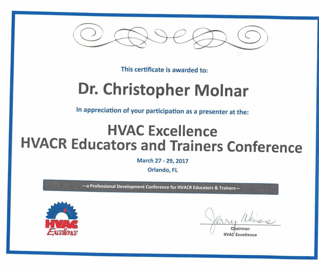 HVAC Excellence HVAC Educators and Trainers Conference 2017