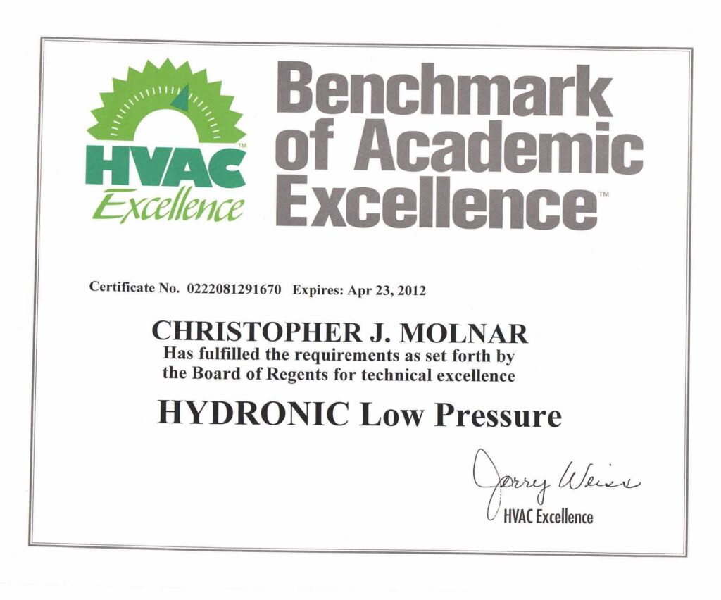 HYDRONIC Low Pressure Employment Ready