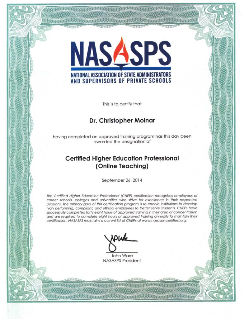 Online Teaching Certificate